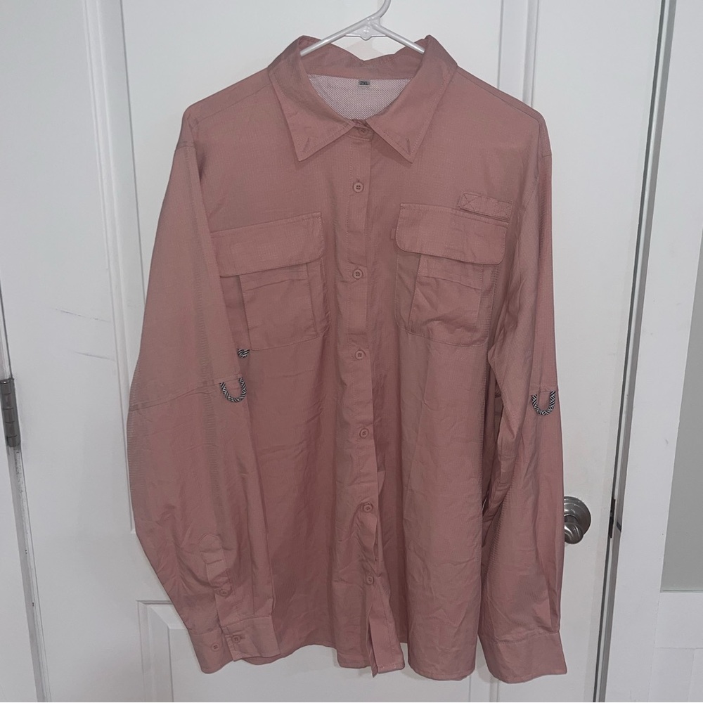 Pink Button-Up Shirt
